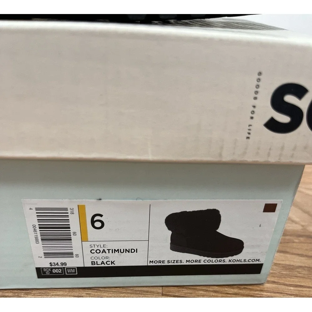 SO Coatimundi Faux Fur Women's Boots in Black Size 6 NEW